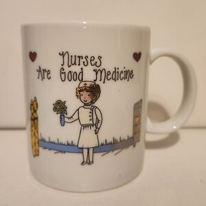 Vintage 1984 Touchstone Mug “Nurses are good medicine” Misprint to Side of Image